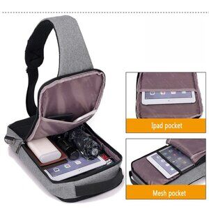 Anti-theft USB charging chest bag for portable carry